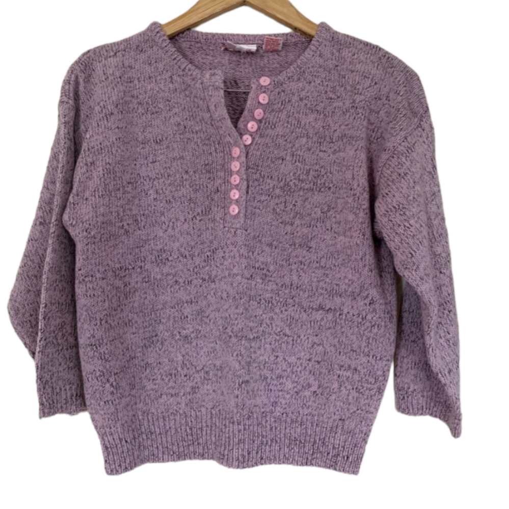 EUC! Vintage Fetagetti Half Button Knit Sweater